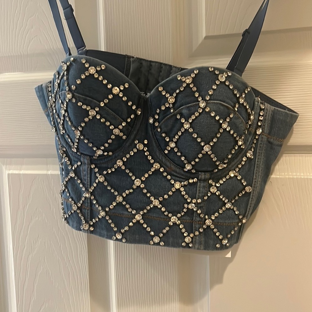Rhinestone bustier